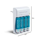 Carregador De Pilhas Com 4 Pilhas Aa De 2500 Mah Multilaser C