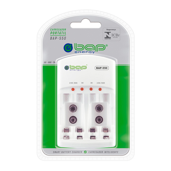 Carregador De Pilhas E Baterias Bap-550