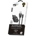 Carregador De Tomada Universal 1 Saída Usb Com Cabo Micro Usb