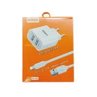 Carregador Duplo Turbo Kd109a Para Iphone Lightning Branco