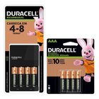 Carregador Duracell Com 4 Pilhas Rec Aa + 4 Pilhas Aaa Rec