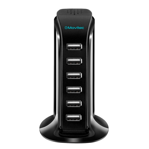 Carregador Movitec 6 Portas Usb/bivolt Hb-01 Carregador Usb H