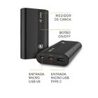 Carregador Portátil Turbo Fast Charger Qc 3.0 -10.000 Mah - T