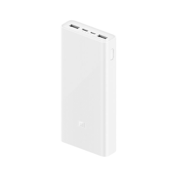 Carregador Portatil Xiaomi Mi Power Bank 20000mah 18w Branco-
