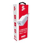 Carregador Ultrarrápido Duplo Usb A + Tipo C Power 20w