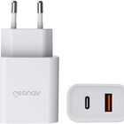 Carregador Universal Geonav Fast Ch20pdqc 20w Usb Branco