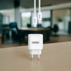 Carregador Usb-c Duplo Carga Rápida 5v 2a Para Dispositivos T