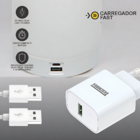 Carregador Usb Carga Rápida 5v 3a Para Dispositivos Bivolt