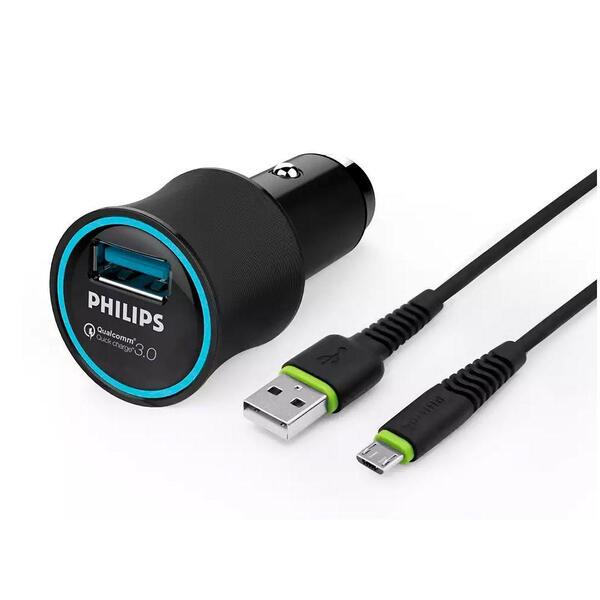Carregador Veicular Super Rápido Qualcoom 3.0 Philips
