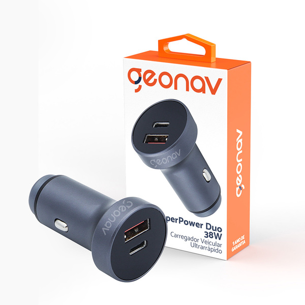 Carregador Veicular Ultrarrápido Pd 20w Qc 18w Usb-a Usb-c