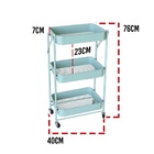 Carrinho 3 Andares Organizador Casa Rack Quarto Salao De Bele