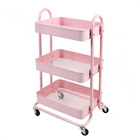 Carrinho 3 Andares Organizador Rack Casa Quarto Salao De Bele