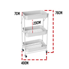 Carrinho 3 Andares Organizador Salao De Beleza Casa Quarto Co