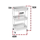 Carrinho 3 Andares Rodas Organizador Rack Casa Quarto Salao D