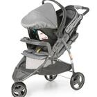 Carrinho 3 Rodas Cross Trail Grafite + Bebê Conforto E Base -