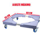 Carrinho / Suporte Para Freezer E Geladeira Em Plastico E Aco