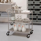 Carrinho Aço 3 Prateleiras Chá Cromada Aramada