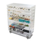 Carrinho Acrílico De Acessórios E Bijuterias Com 9 Gavetas N6