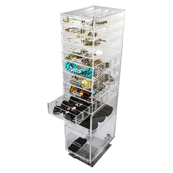 Carrinho Acrílico Organizador De Acessórios  Bijuterias E Ócu