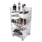 Carrinho Acrílico Organizador De Maquiagem 5 Gavetas E Bandej