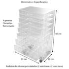 Carrinho Acrílico Para Acessórios E Bijuterias 9 Gavetas N3