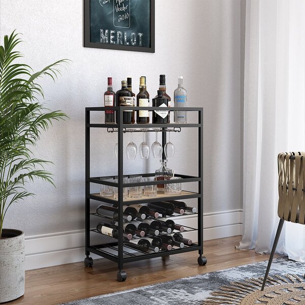 Carrinho Adega Paula Ambiente Principal Escritório Preto /ama