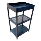 Carrinho Aparador De Ferro Estilo Industrial Preto Eletrostát