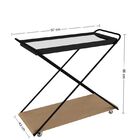 Carrinho Aparador Max - Natural / Preto