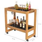 Carrinho Apoio Rodas Alicante Preto