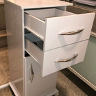 Carrinho Auxiliar 1 Porta Banheiro Branco C/ Rodinhas 2 Gavet