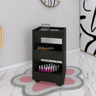 Carrinho Auxiliar Banheiro Toalheiro Preto Maquiagem - Estilo