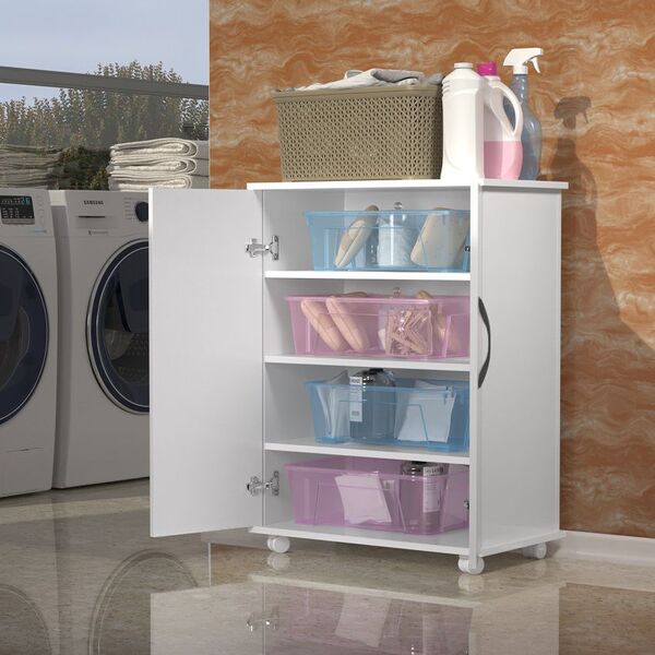 Carrinho Auxiliar Base Utensílios Para Quarto Adulto 2 Portas