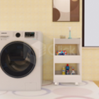 Carrinho Auxiliar Branco De Esmalte Estéticos