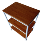 Carrinho Auxiliar Com 3 Prateleiras - Pintura Em Branco Eletr