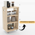 Carrinho Auxiliar De Café/bar/escritório Com Rodinhas De Made