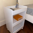 Carrinho Auxiliar De Chão Branco Porta Frutas Multiuso