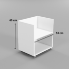 Carrinho Auxiliar De Escritório Branco Para Impressora Com Ro