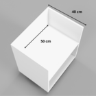 Carrinho Auxiliar De Escritório Branco Para Impressora Com Ro