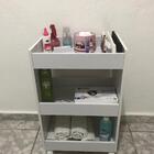 Carrinho Auxiliar De P/ Manicure  Café E Bar Com Bandejas