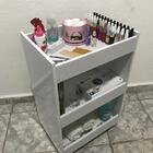 Carrinho Auxiliar De Para Manicure  Café E Bar Com Bandejas
