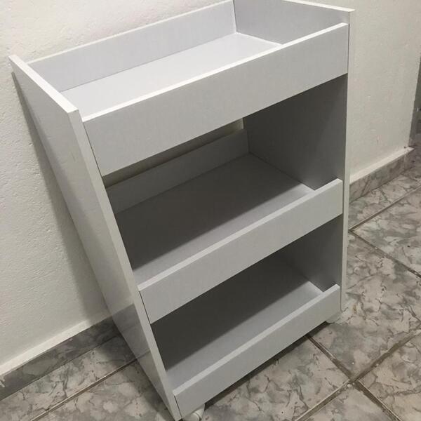 Carrinho Auxiliar De Para Manicure  Café E Bar Com Bandejas