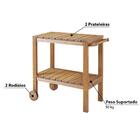 Carrinho Auxiliar Em Madeira Maciça Nissi Casa E Jardim Móveis