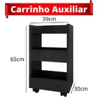 Carrinho Auxiliar Manicure 3 Bandejas Esmaltes - Estilo E Fun