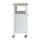 Carrinho Auxiliar Para Cozinha Louis 1 Gvt Branco E Natural