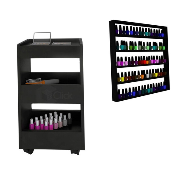 Carrinho Auxiliar Porta Esmalte Prateleira Expositora Ajl - E