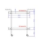 Carrinho Banheiro Madeirado Tubos Pretos Carraro