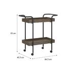 Carrinho Banheiro Madeirado Tubos Pretos Carraro