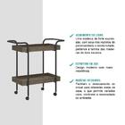 Carrinho Banheiro Madeirado Tubos Pretos Carraro