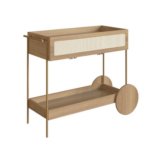 Carrinho Bar 1 Gaveta Oslo Artesano 112 Cm (larg) Mdp Hanover