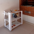 Carrinho Bar Adega Mesa Auxiliar De Apoio Churrasqueira Cozin